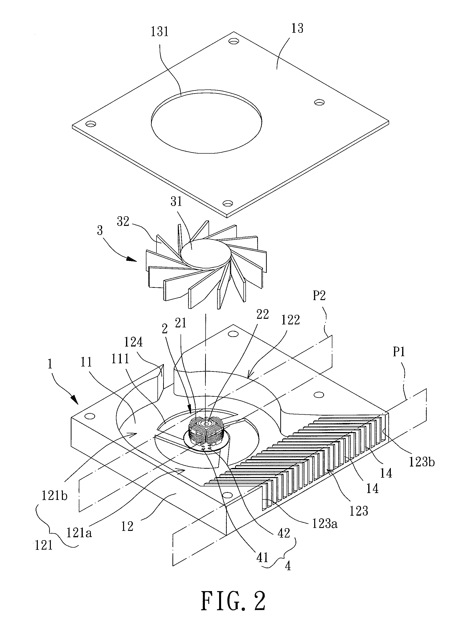 Heat dissipating fan