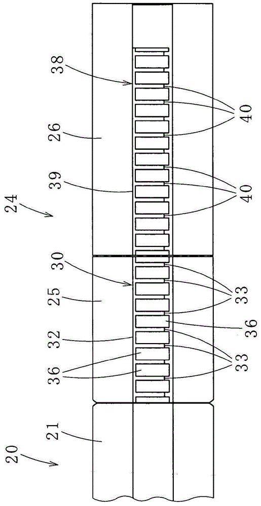 Manufacturing method of strip-shaped stator core lamination and mold arrangement therefor