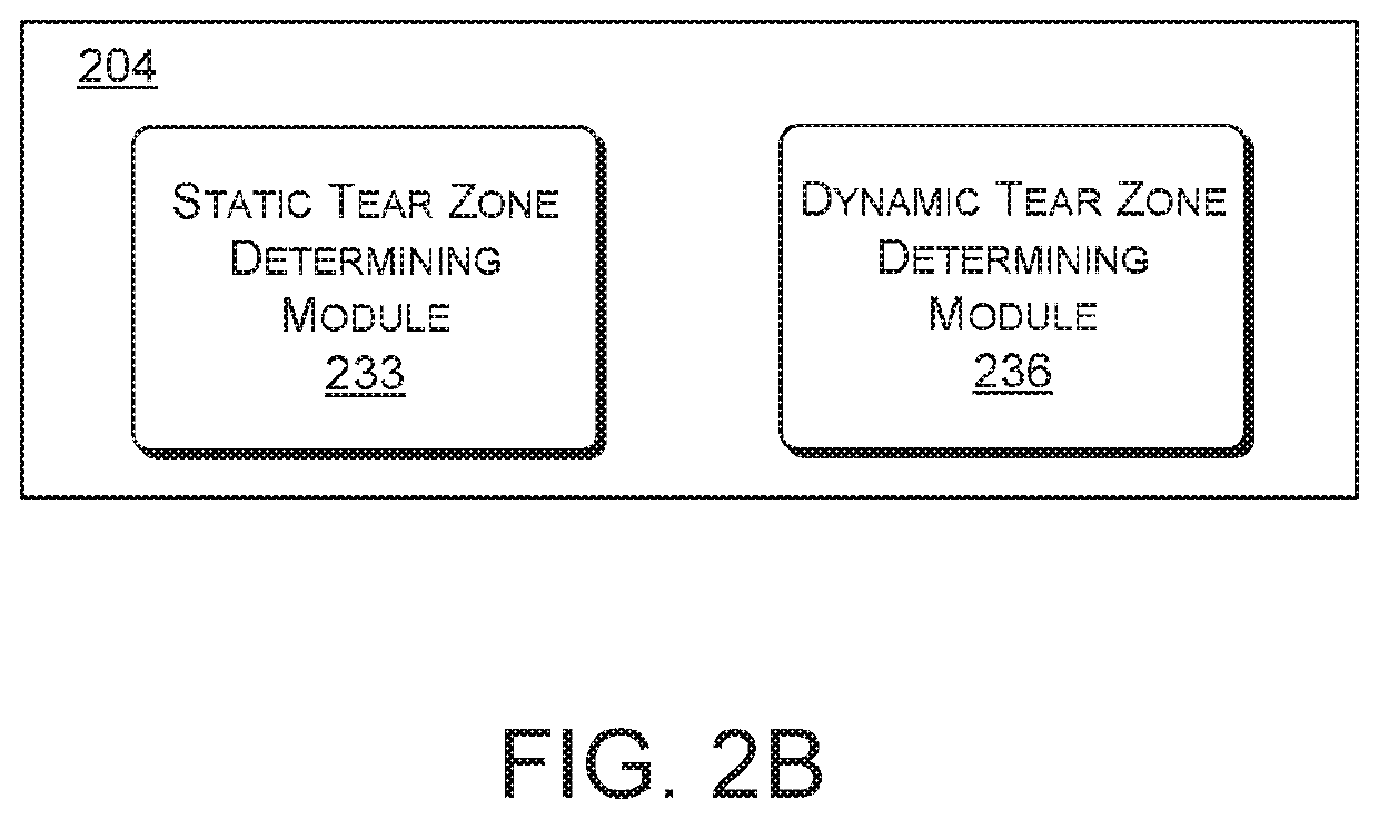 Determining allowable locations of tear lines when scanning out rendered data for display