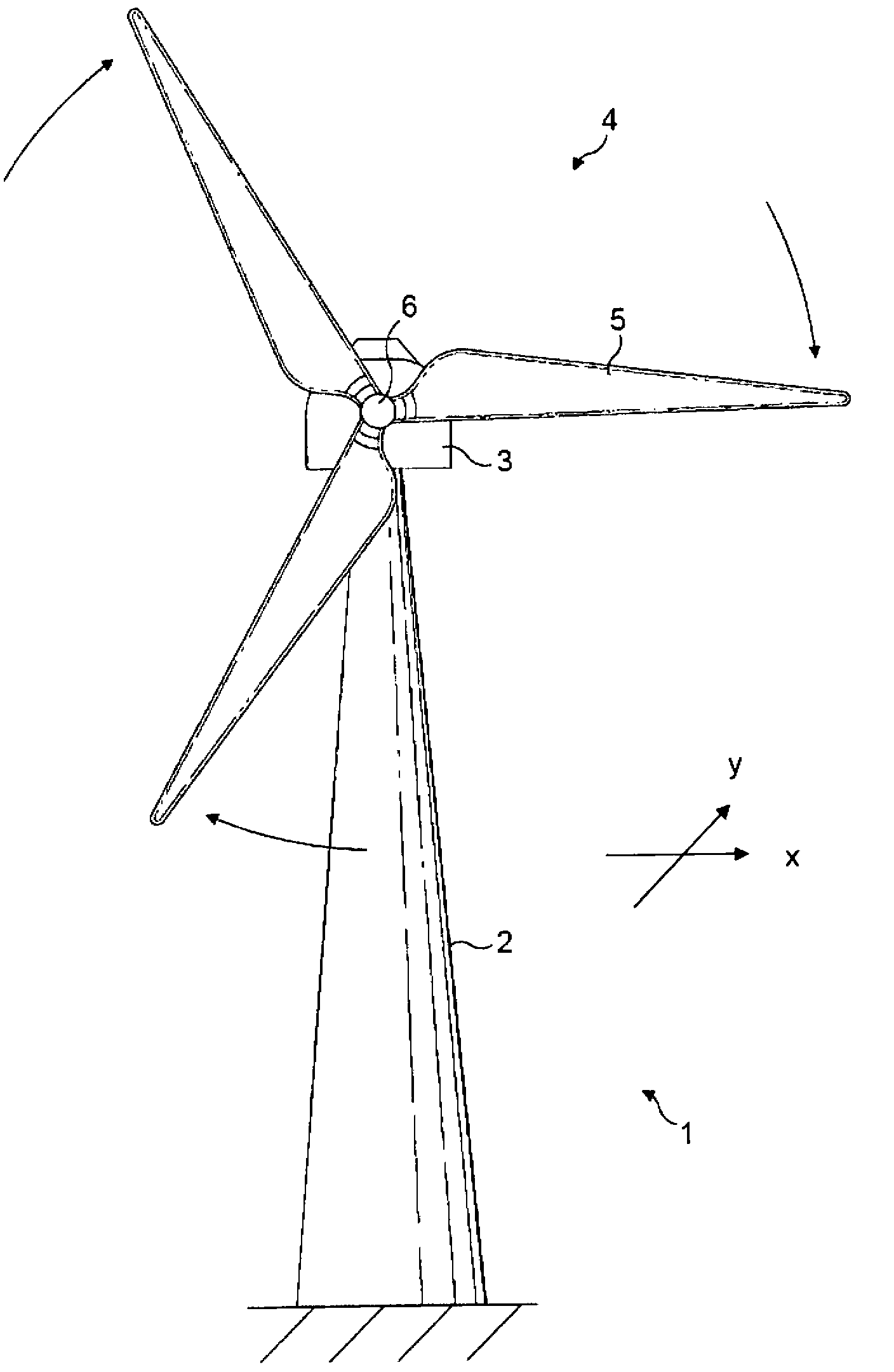 A system and method for identifying the likelihood of a tower strike in a wind turbine
