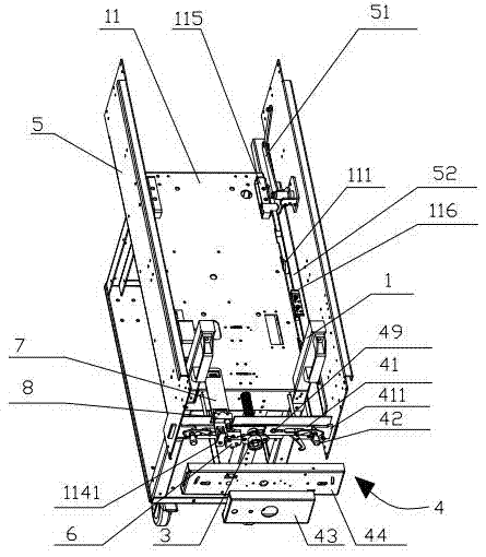 Direct-current traction trolley for motor car
