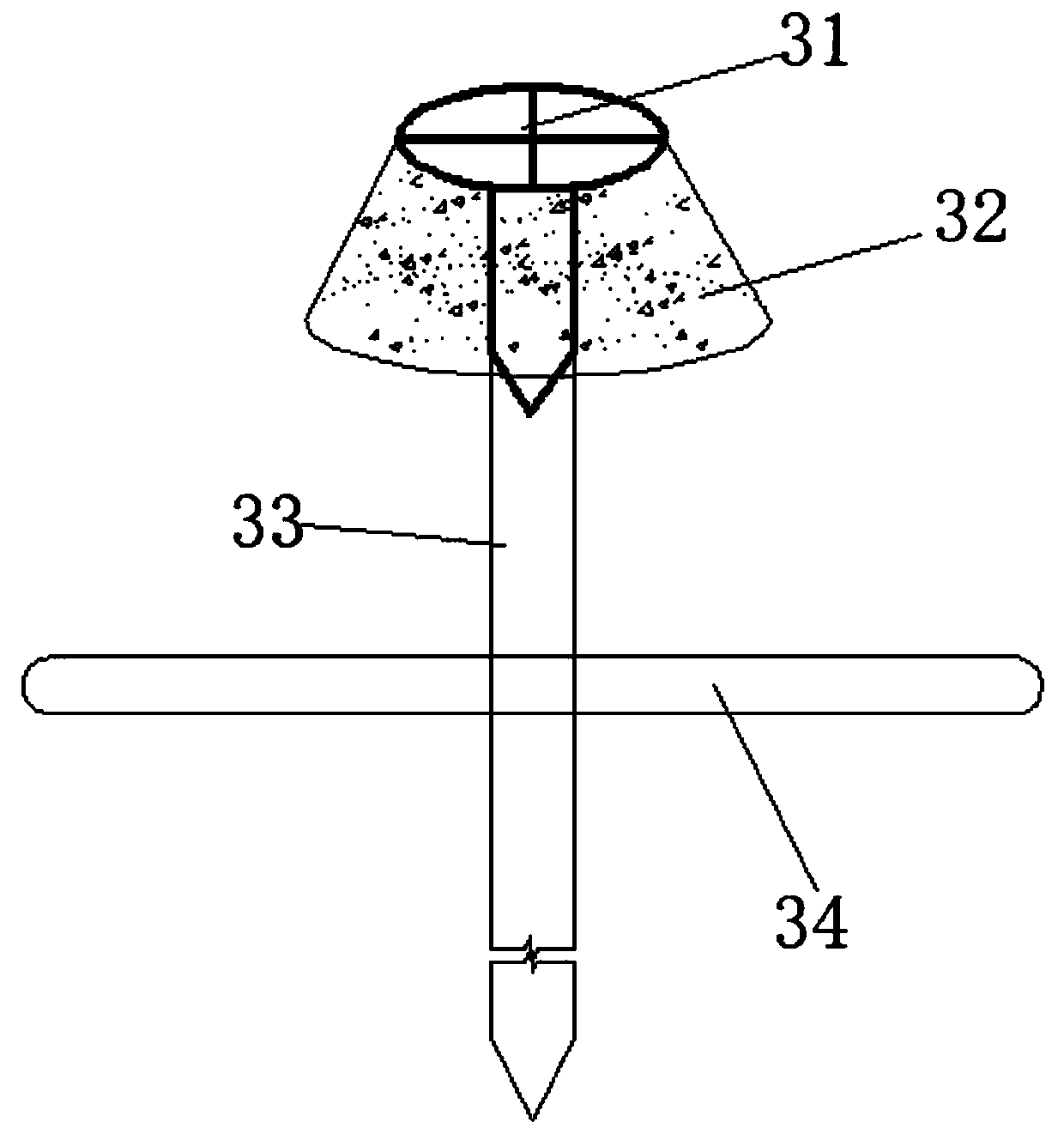 Multifunctional measurement base station structure for subway construction