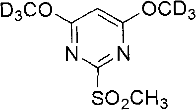 Methylsulfonyl miazines isotope labelling reagent, synthesis method and uses thereof