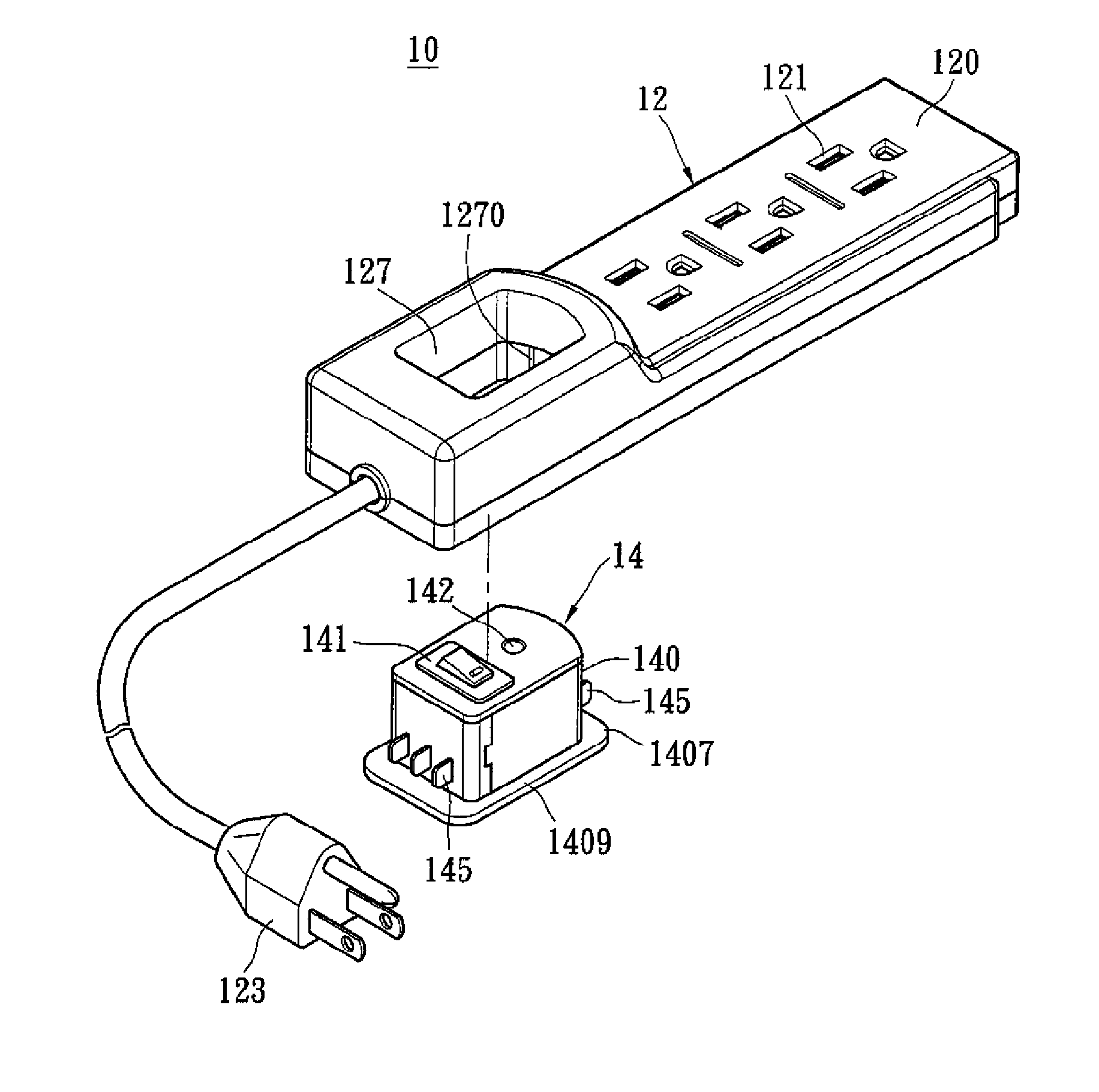 Electric receptacle apparatus with replaceable protection module