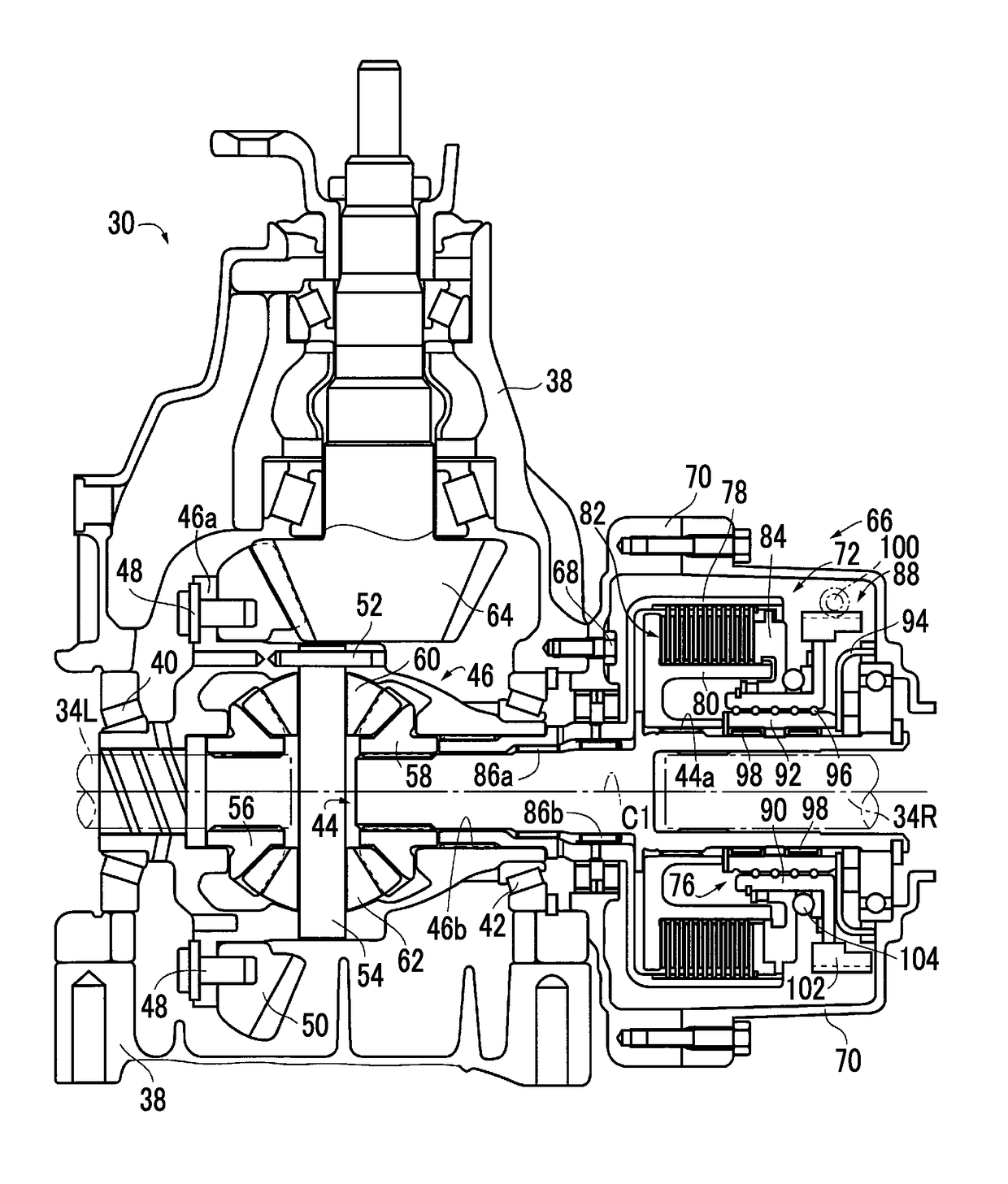 Differential limiting device for vehicle