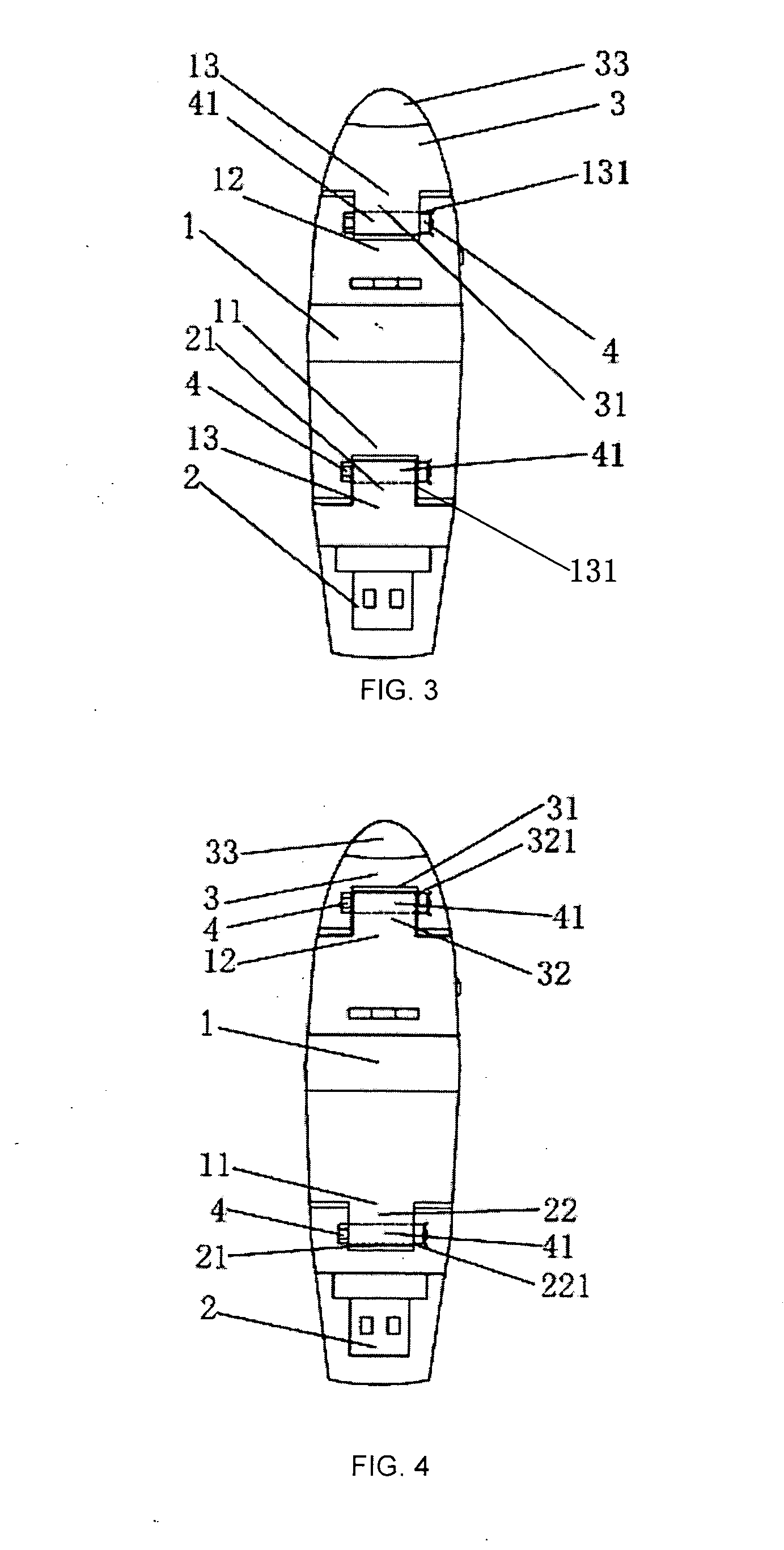 Device with hinged USB port