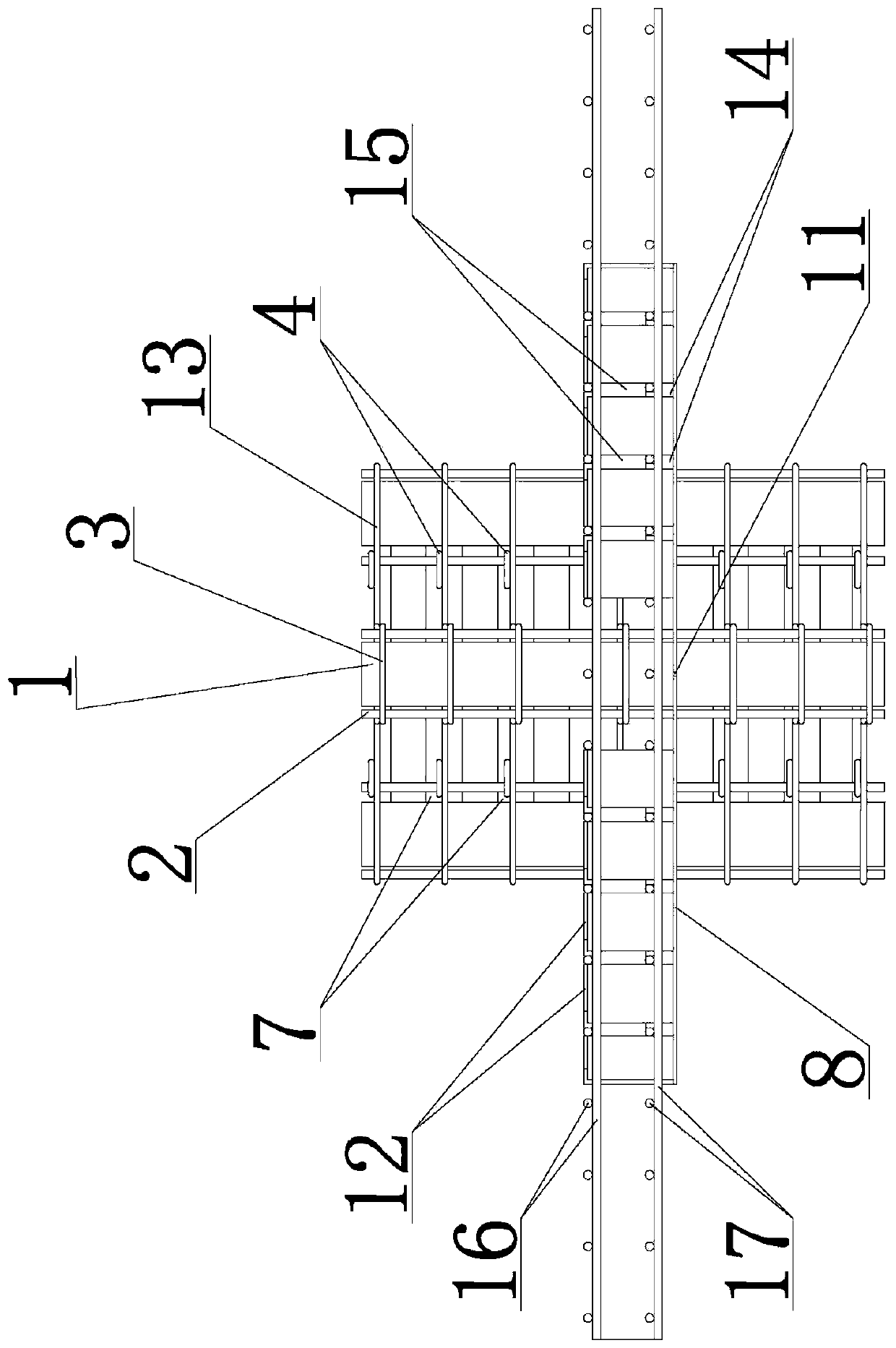 Slab-column middle joint connection structure and steel tube concrete slab-column structure and construction method thereof