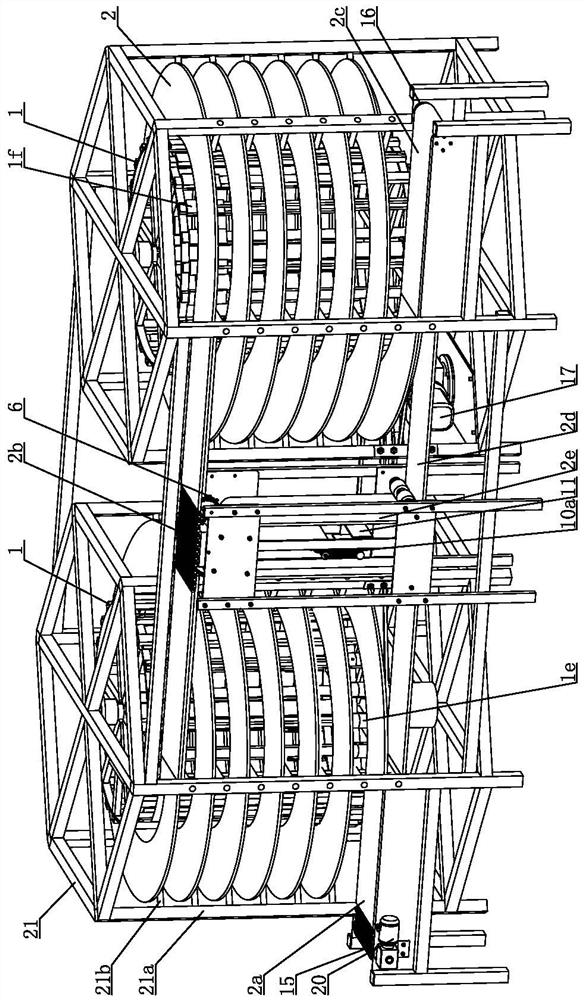 A spiral tower conveyor