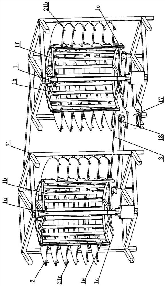 A spiral tower conveyor