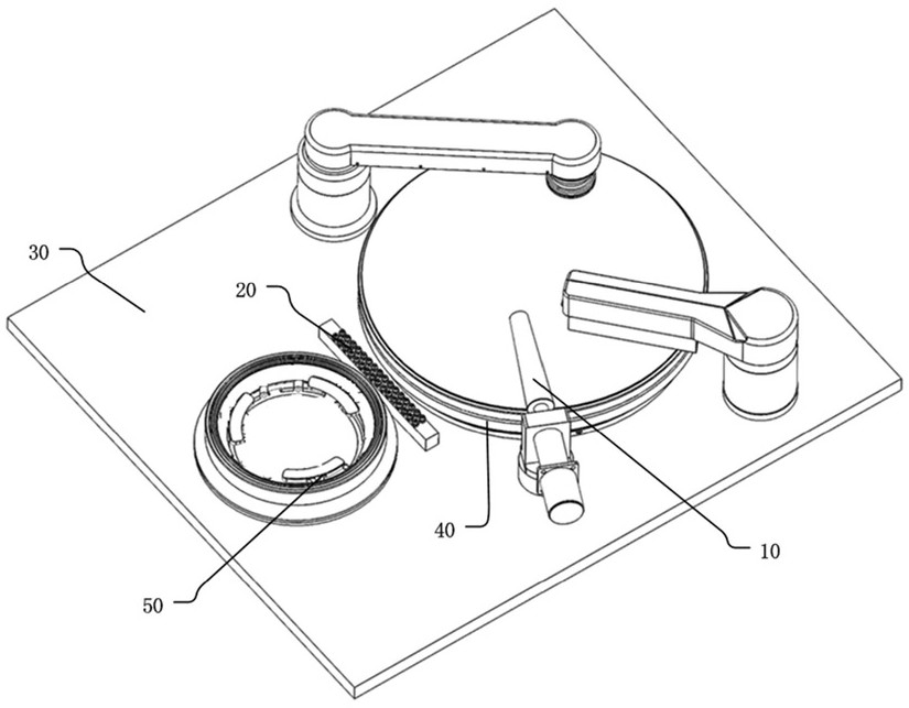 A polishing temperature control device, chemical mechanical polishing system and method