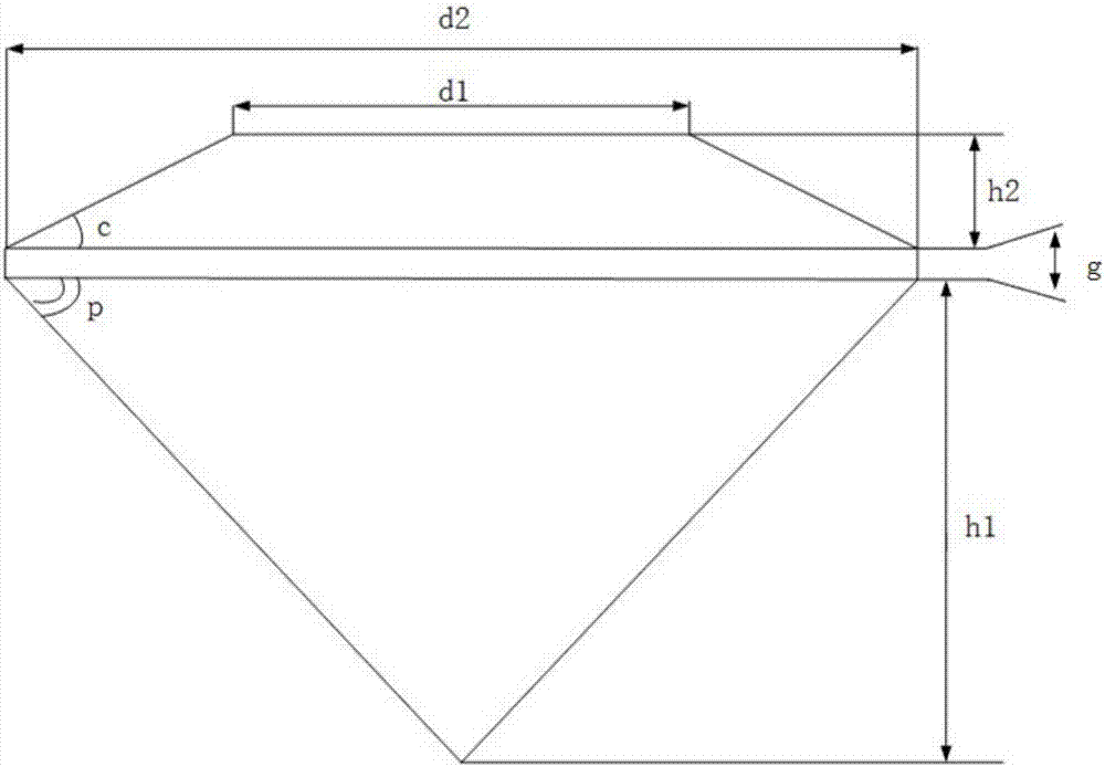 Diamond with 65 cutting faces