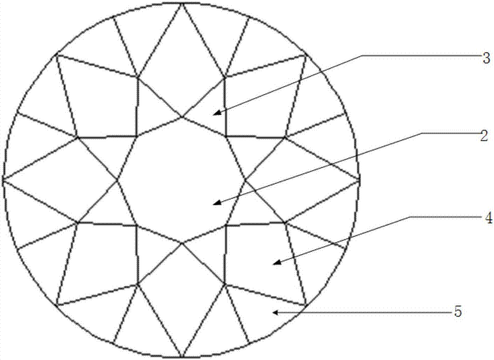 Diamond with 65 cutting faces