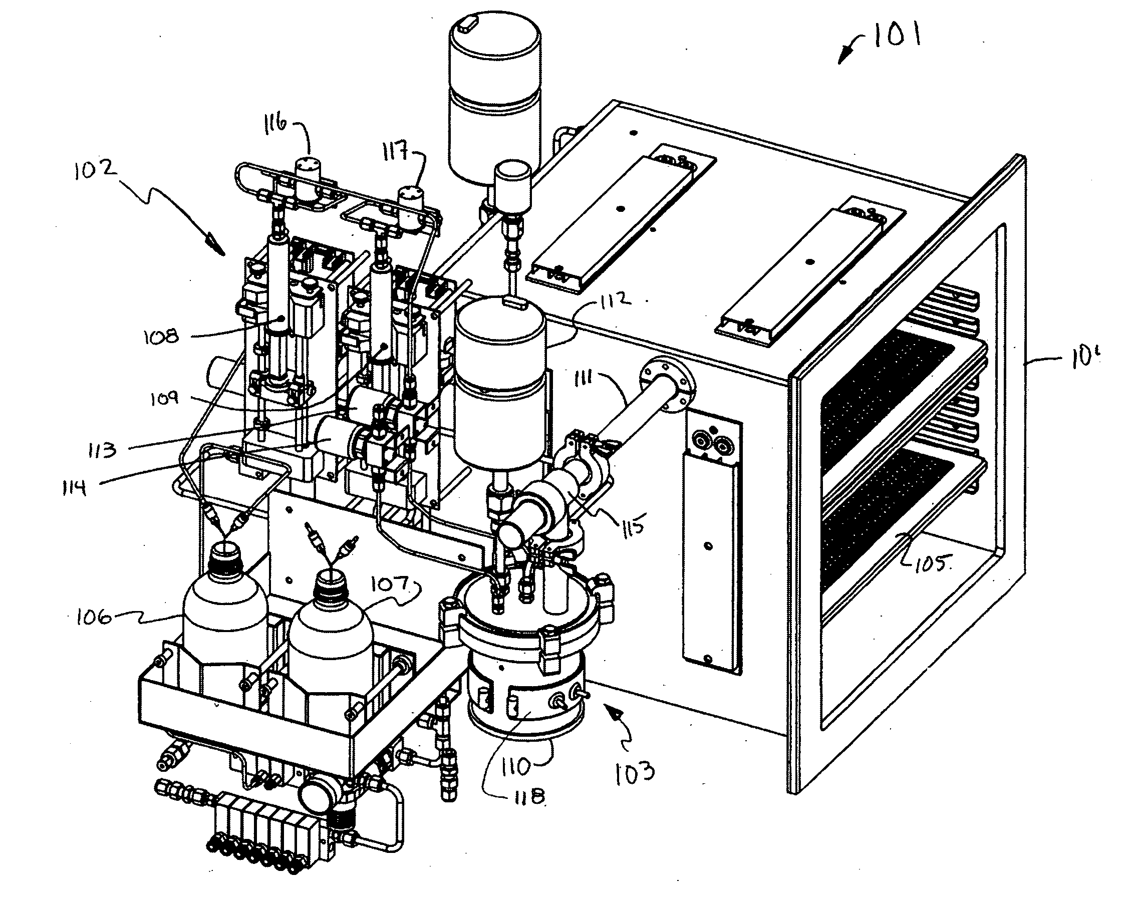 Silane process chamber with double door seal