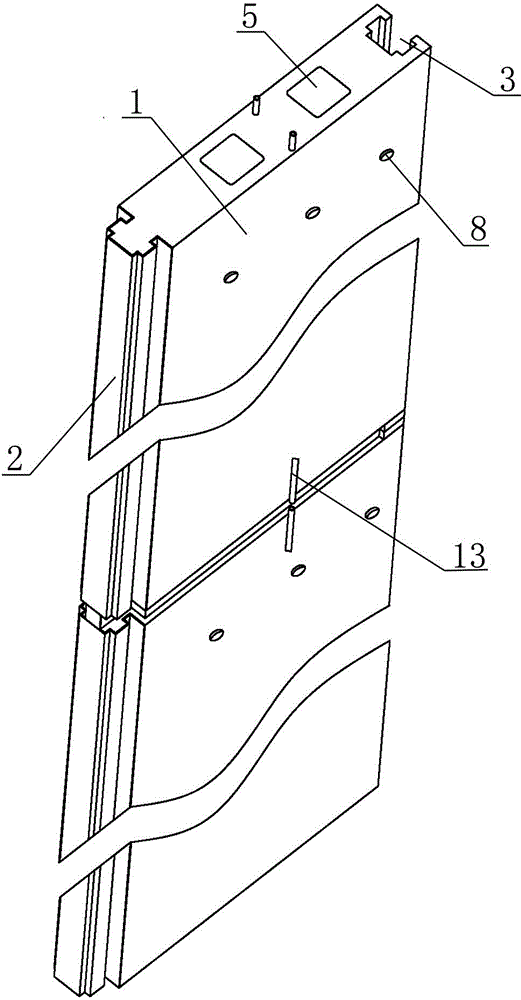Assembled embedded type prefabricated hollow underground continuous wall and construction method thereof