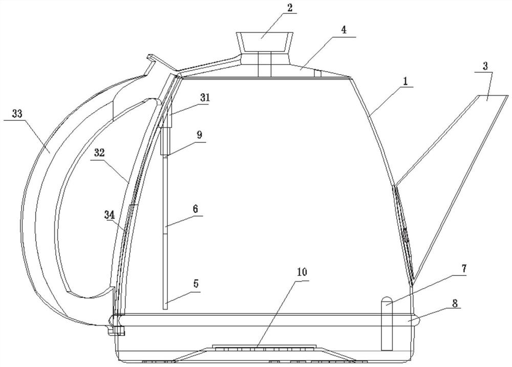 Anti-boiling-overflow automatic water adding and boiling container and intelligent water boiling device formed by same