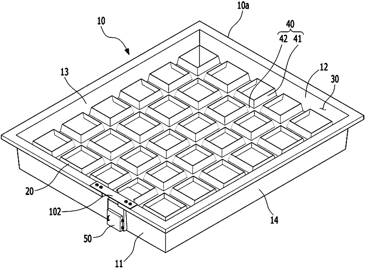 Hypocaust forming mold and method of manufacturing hypocaust body using same
