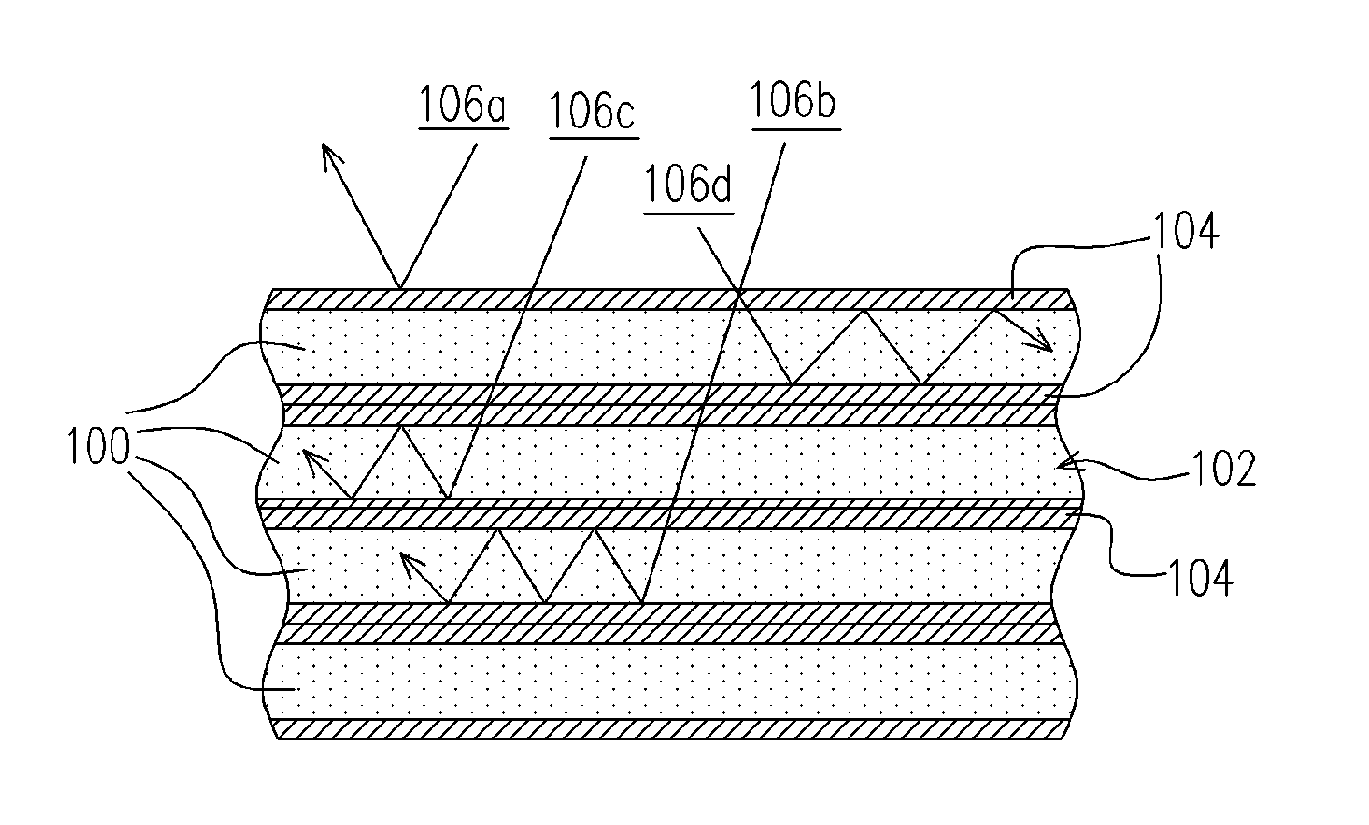 Multilayer structure for absorbing electromagnatic wave and manufacturing method thereof
