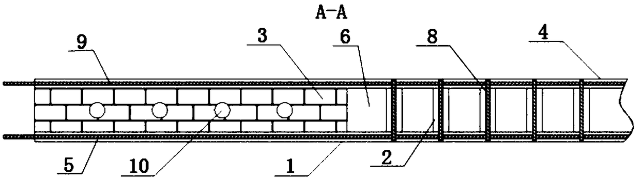 Ultra-high-performance concrete ribbed sandwich floor and manufacturing method thereof