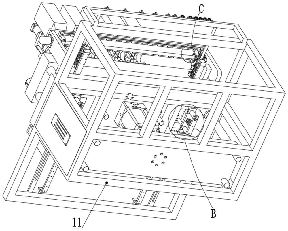 Grid node injection molding machine and fence net production system