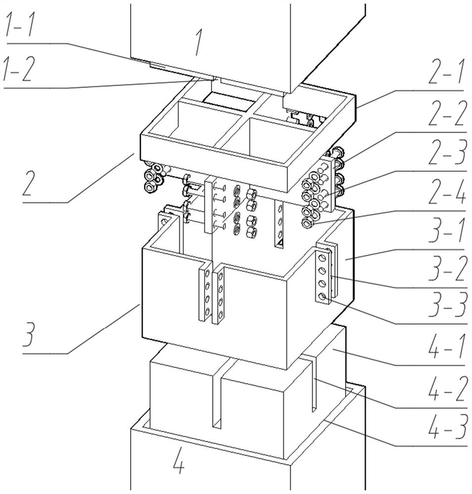 Fabricated RC column connecting joint based on steel hoop plate-steel tooth groove connecting piece