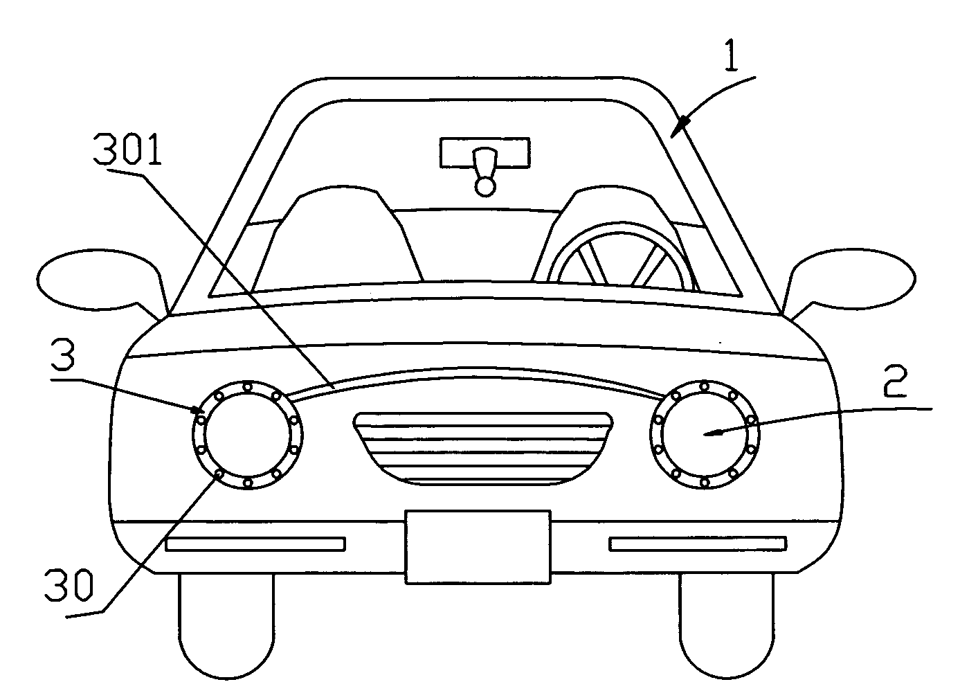 Vehicle having an auxiliary illuminating function