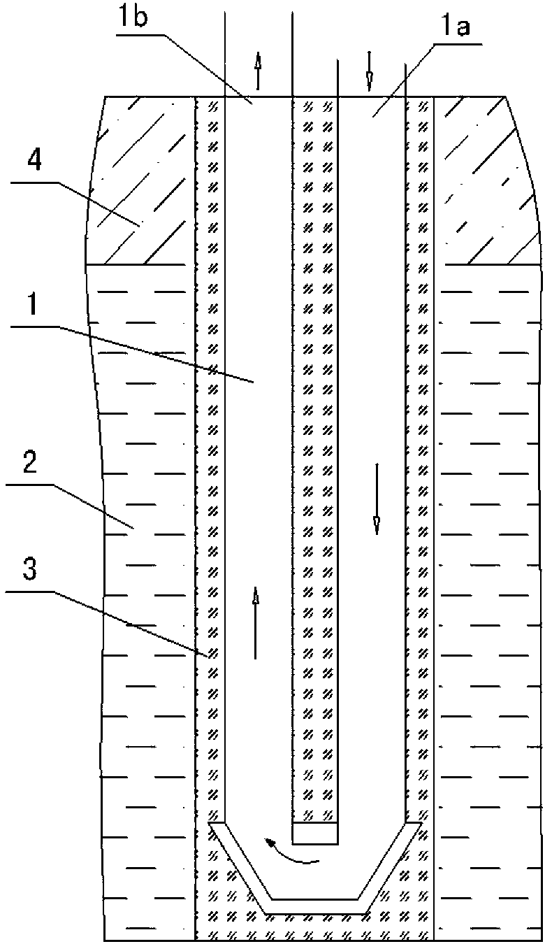 Ground source heat pump efficient heat exchanger and construction method thereof
