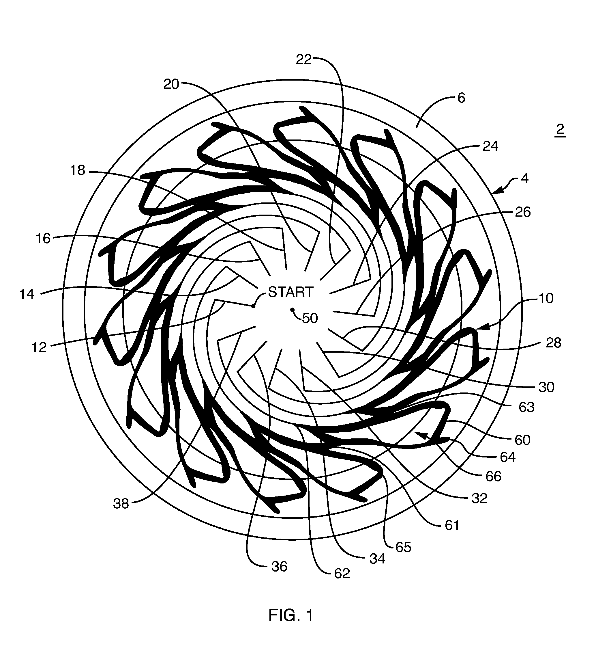Leaky wave antenna with radiating structure including fractal loops