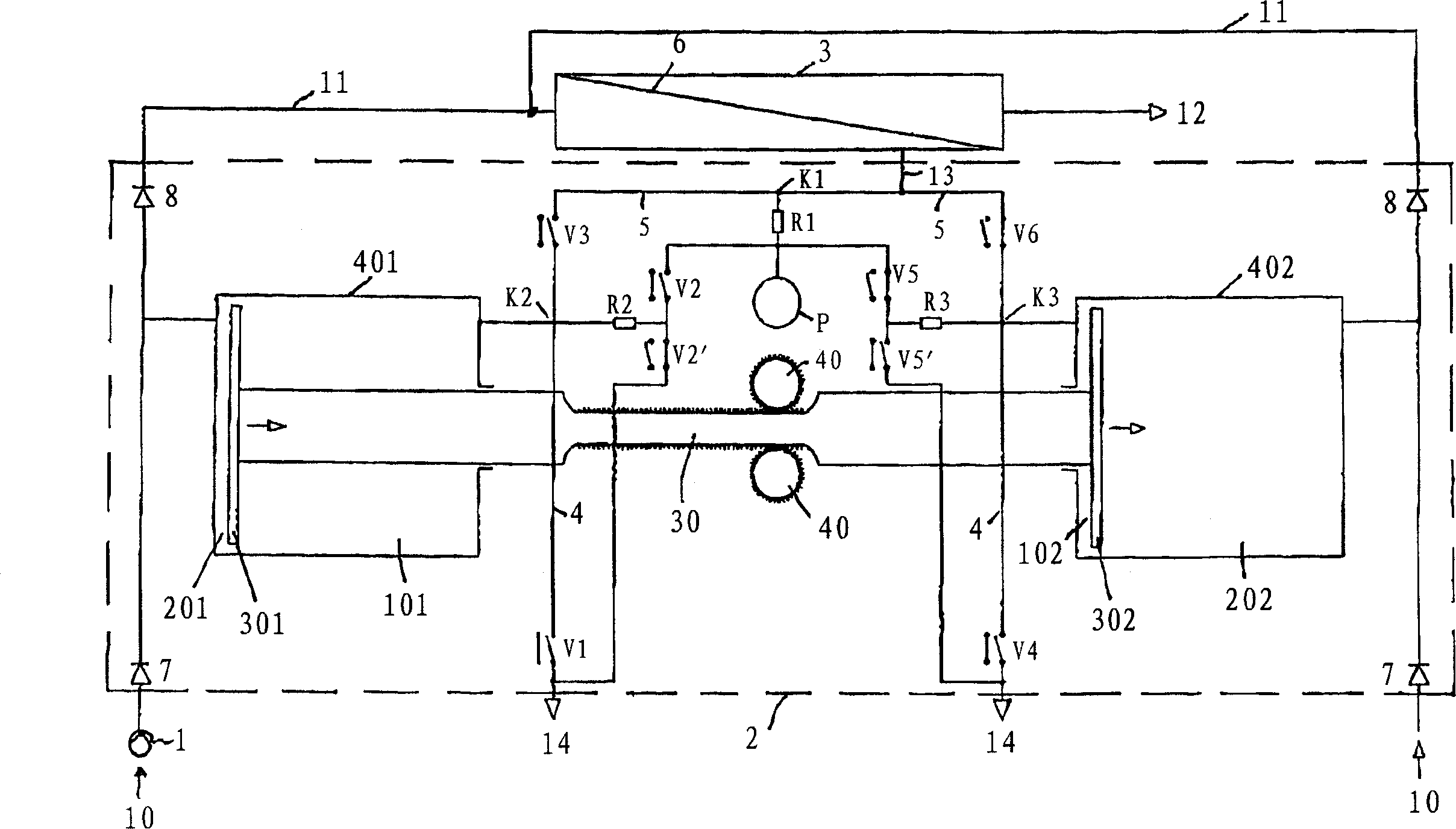 Method and device for desalting water