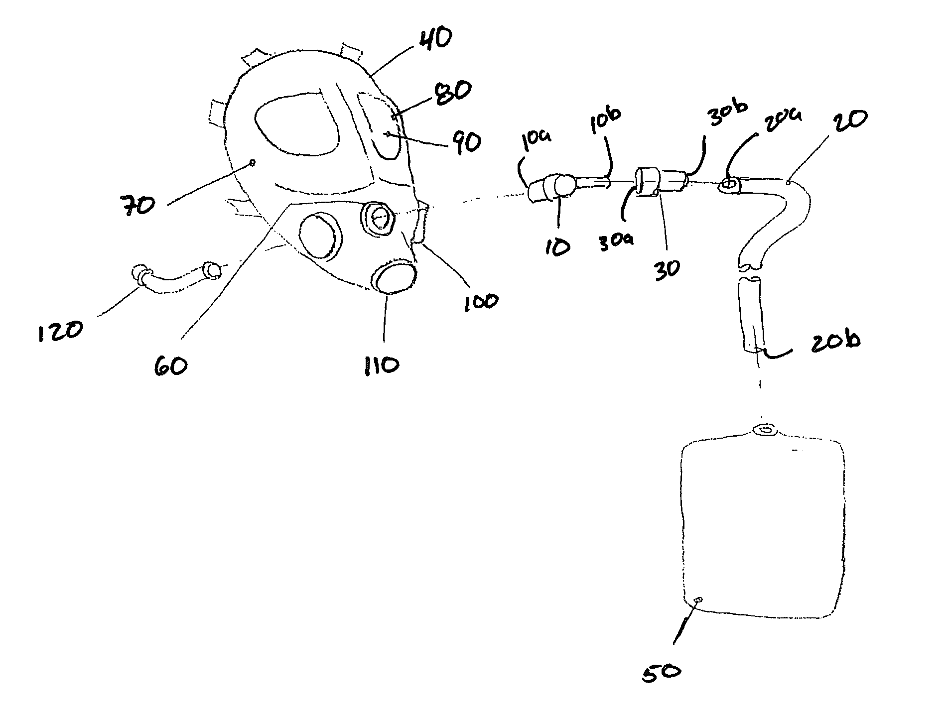 Liquid delivery system of gas mask