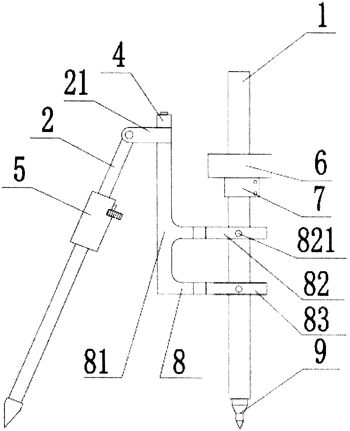 High-precision engineering-measurement centering rod device