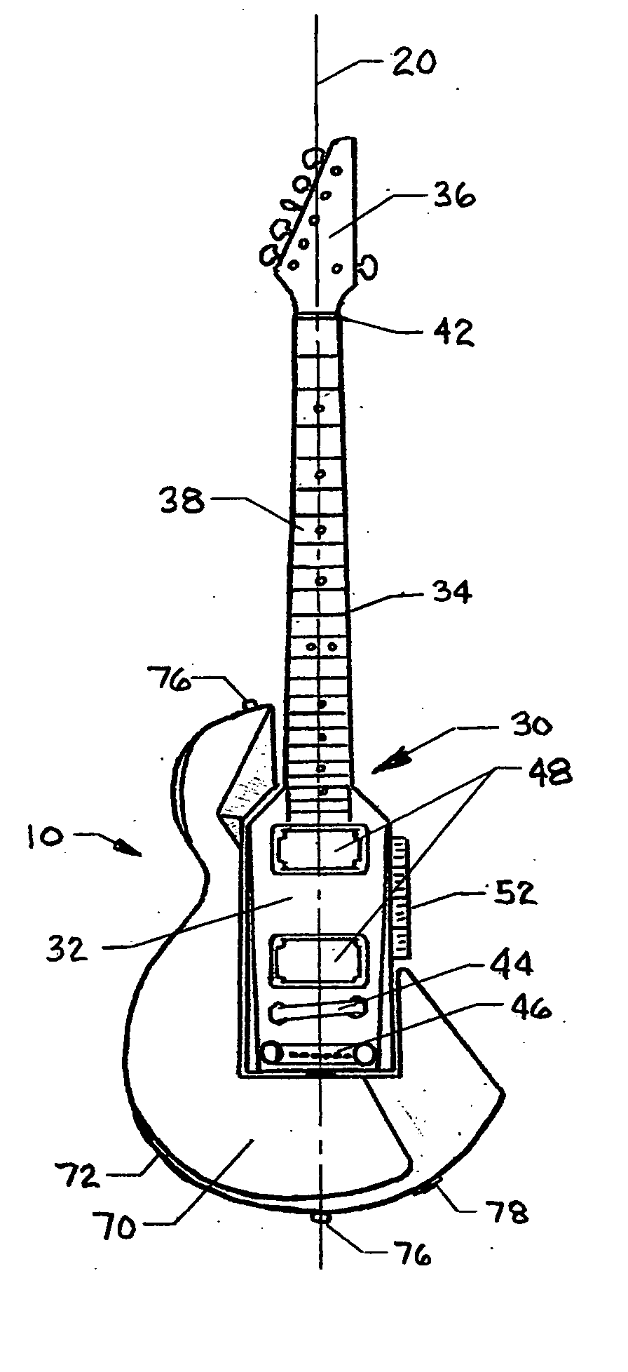 User-adjustable ergonomic stringed musical instrument