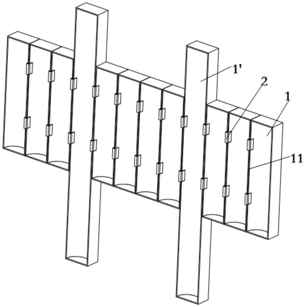 Layered formwork supporting pouring process for house