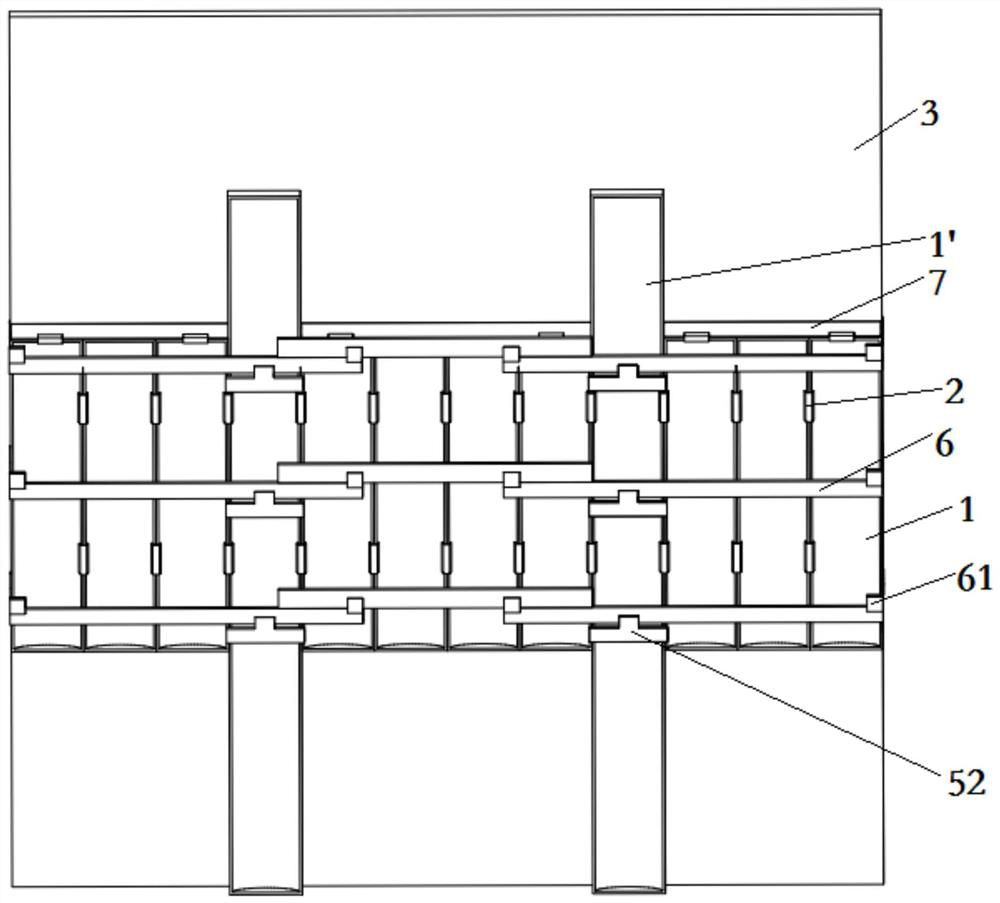 Layered formwork supporting pouring process for house