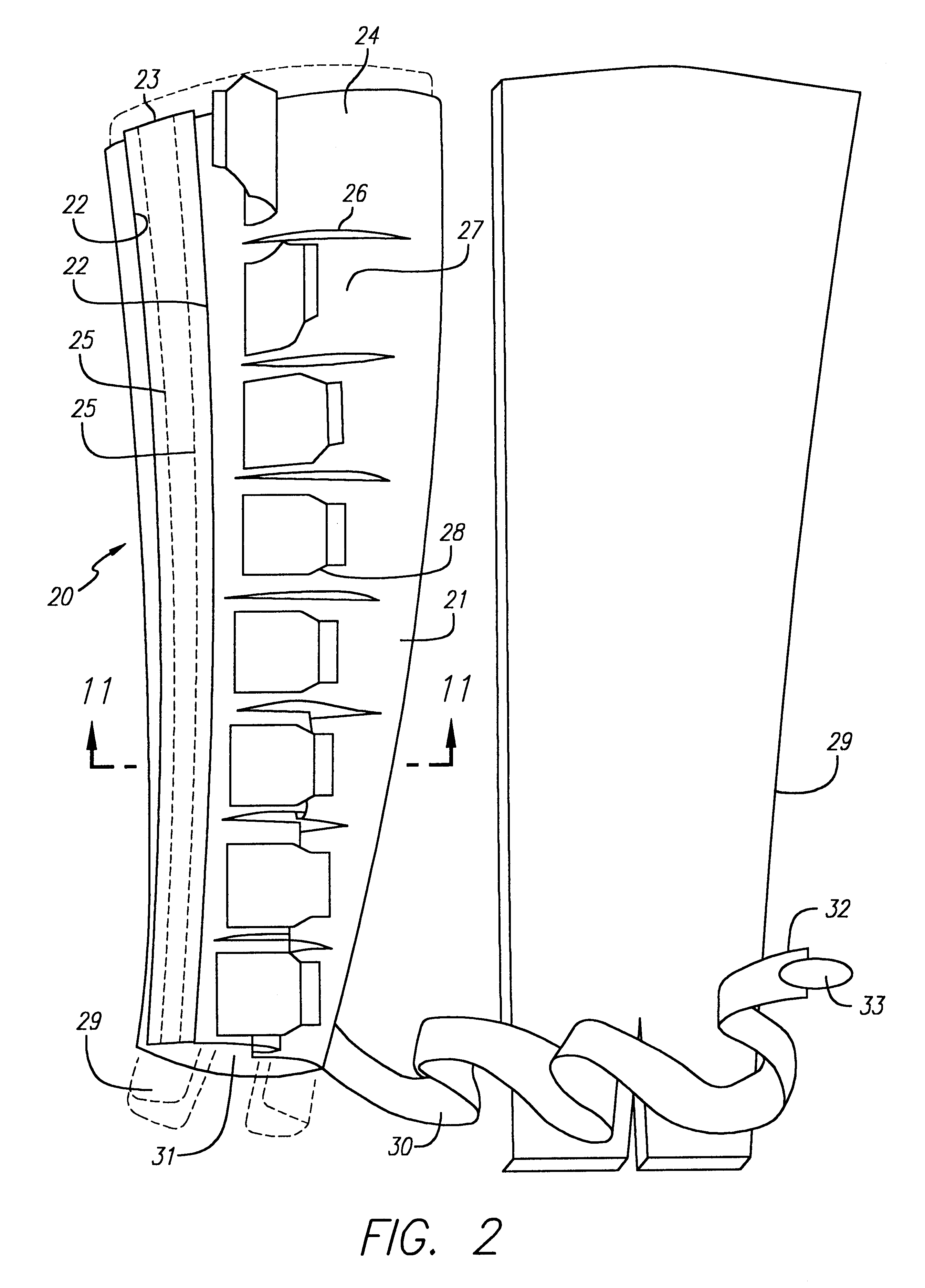 Compression device with compression measuring system