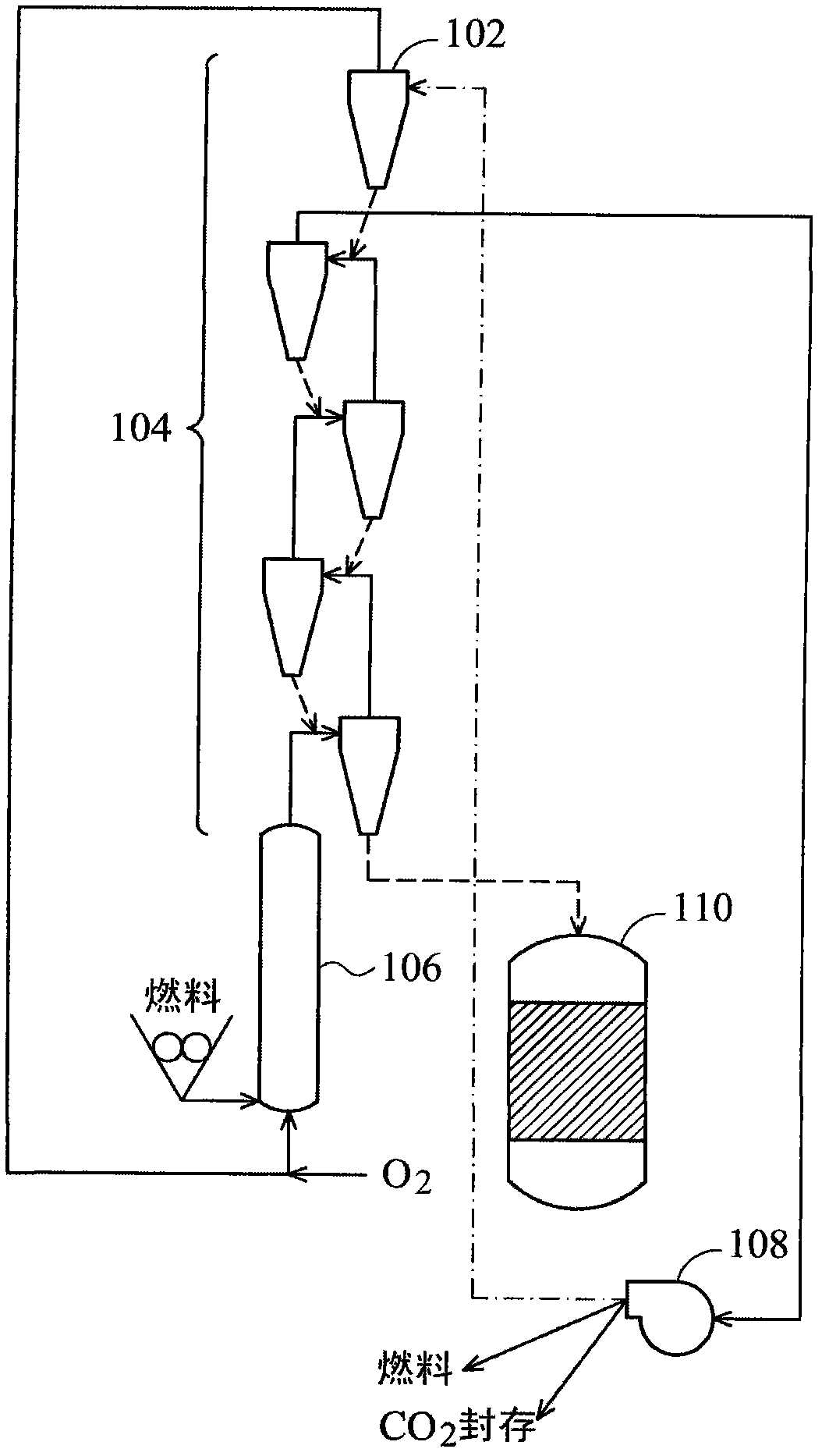 Backflow suspension type calcining furnace system