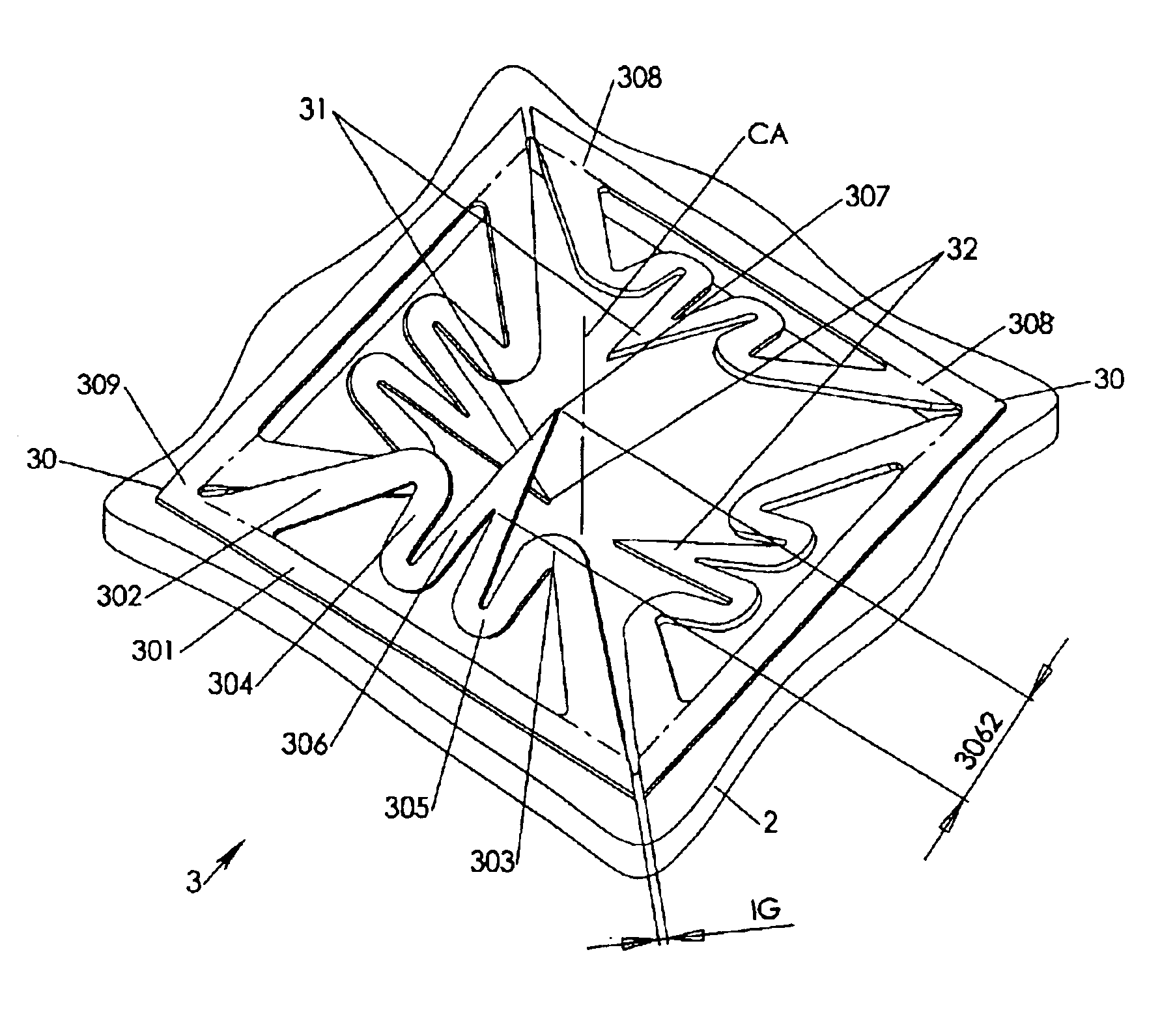 Multipath interconnect with meandering contact cantilevers