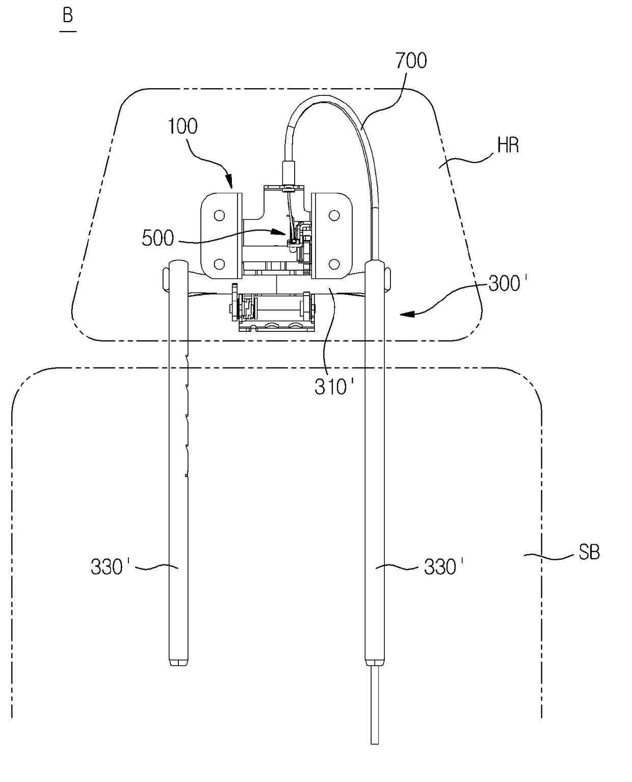 Headrest Folding Device