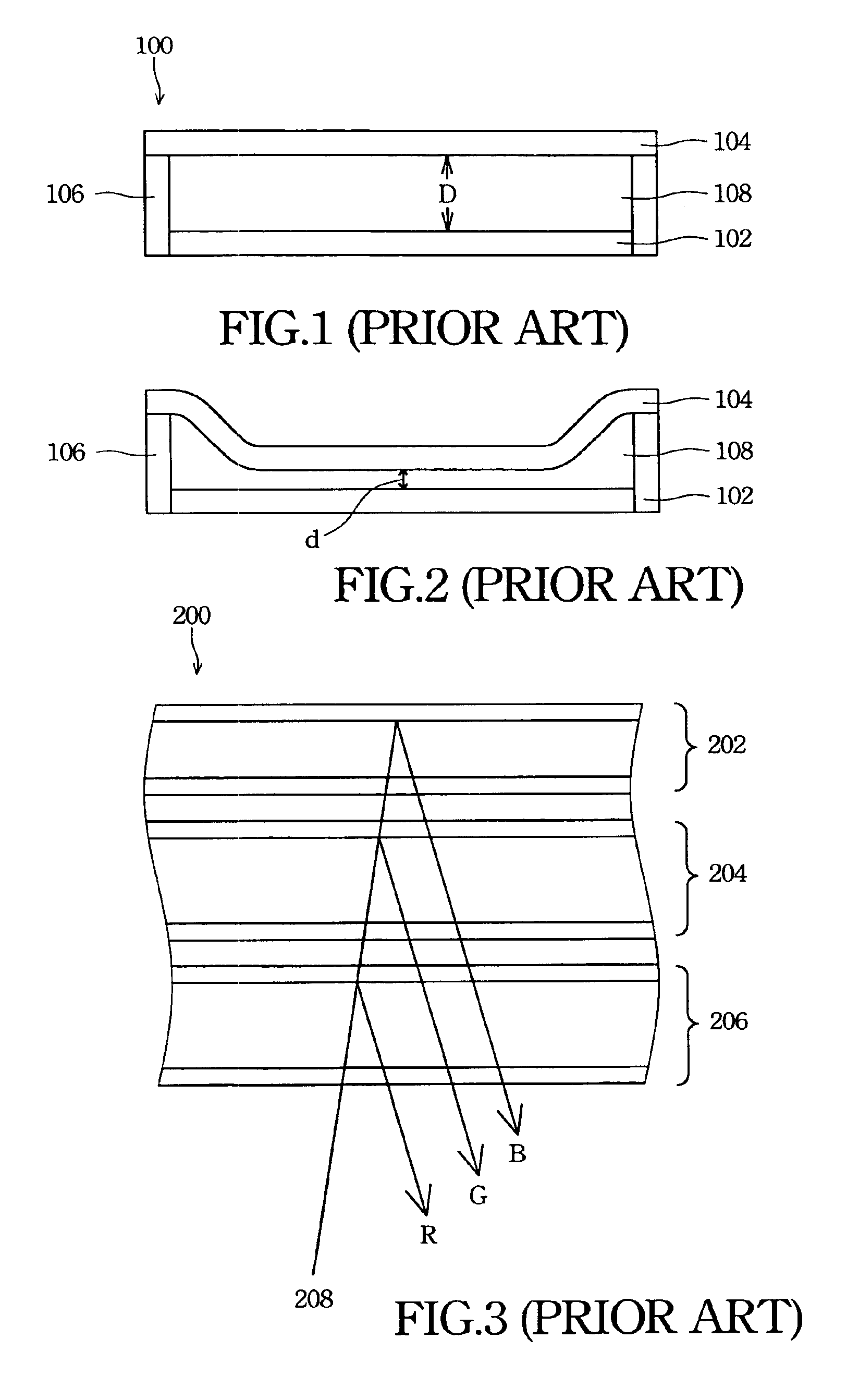 Structure of an optical interference display cell