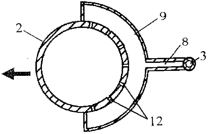 Condenser with liquid separation type spiral tube structure