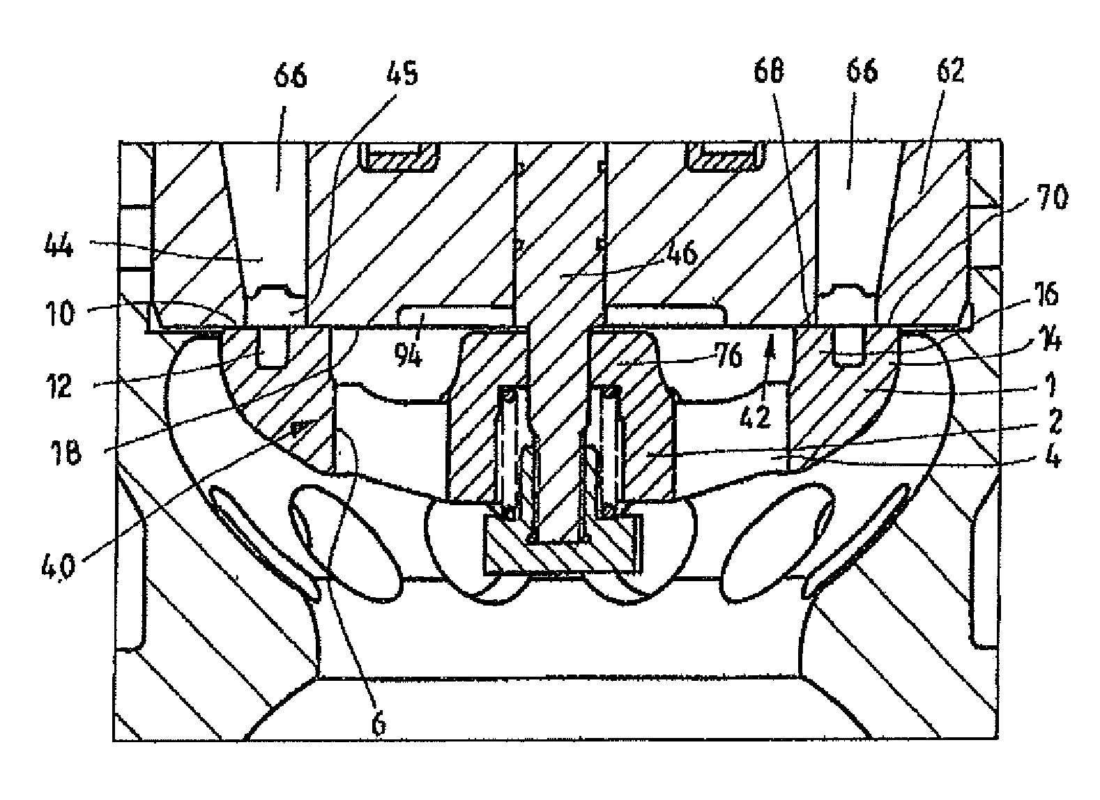 Low-pressure valve with an inner and outer throughflow cross section