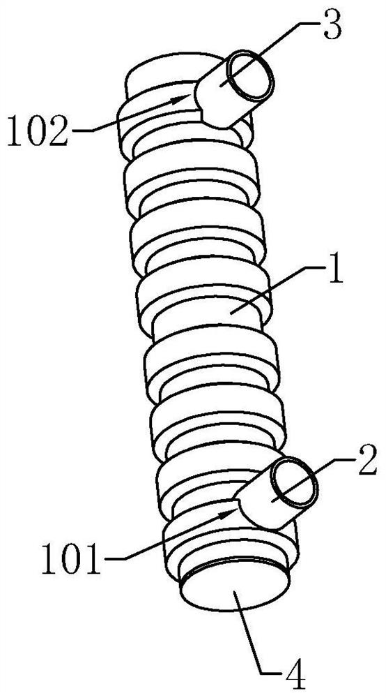 Grouting metal corrugated pipe for steel bar anchoring and machining method thereof