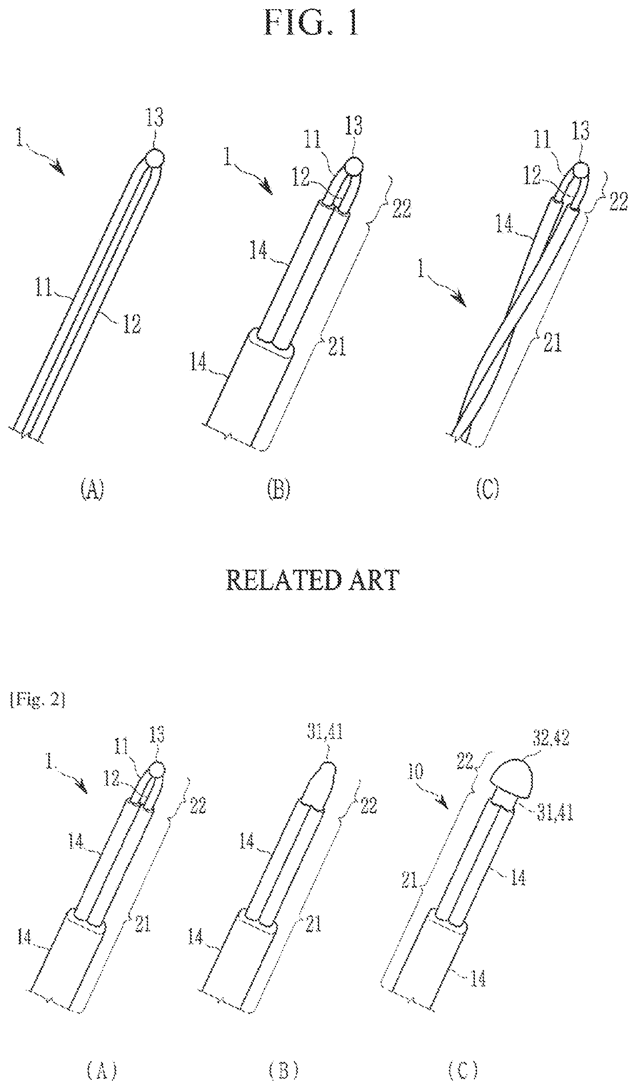 Thermocouple, bonding tool for thermocouple, battery module, method for manufacturing thermocouple, and method for bonding thermocouple