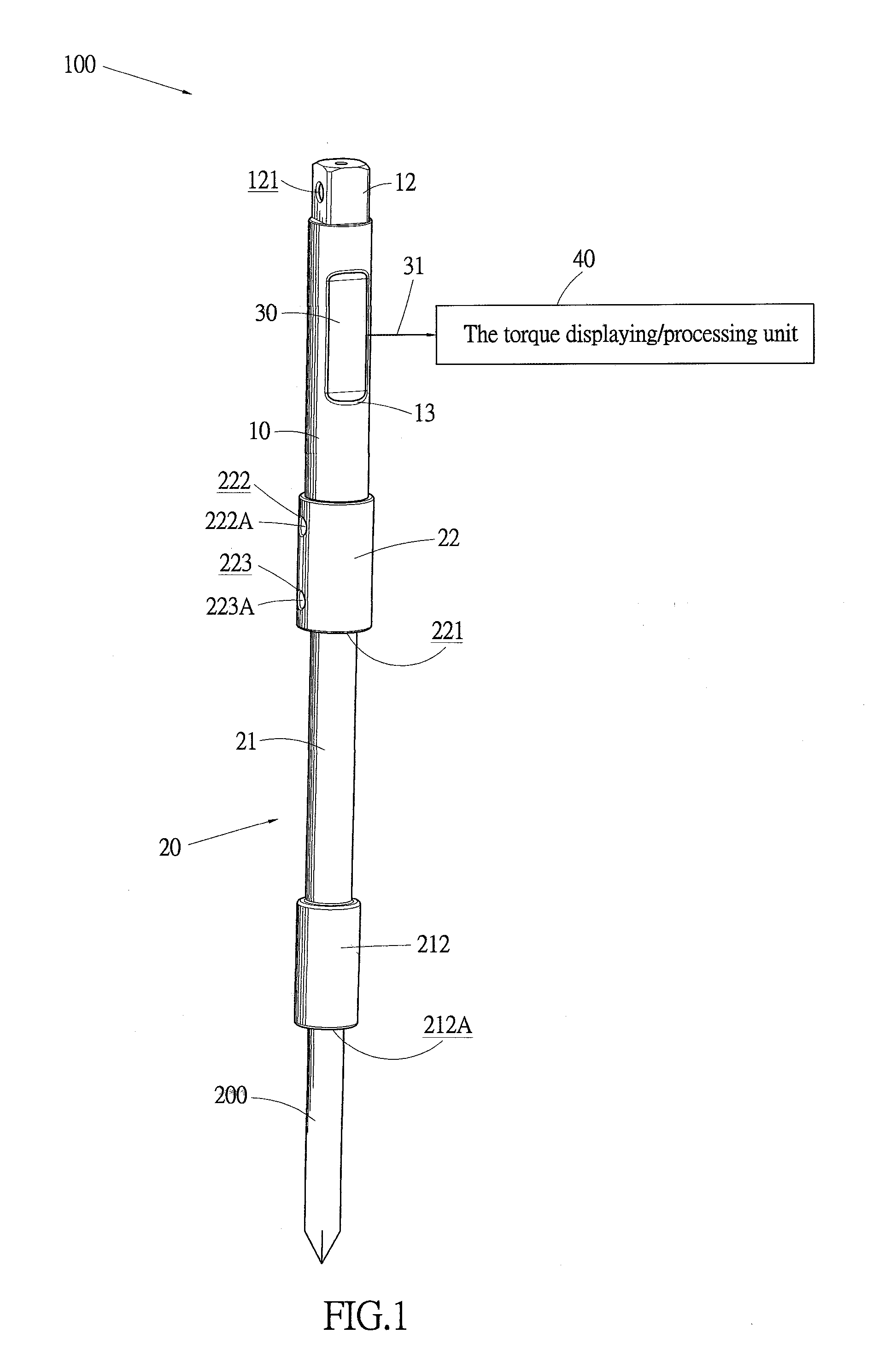 Torque detection device for tool