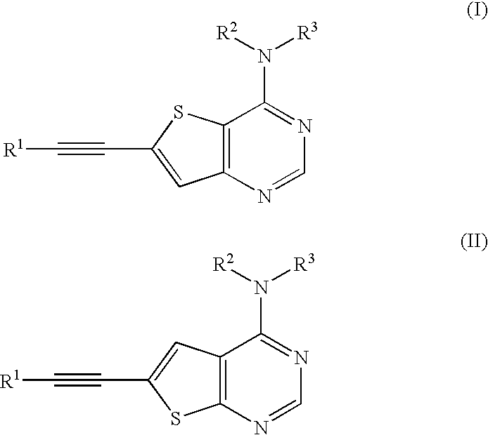 Thienopyrimidine compounds as protein tyrosine kinase inhibitors