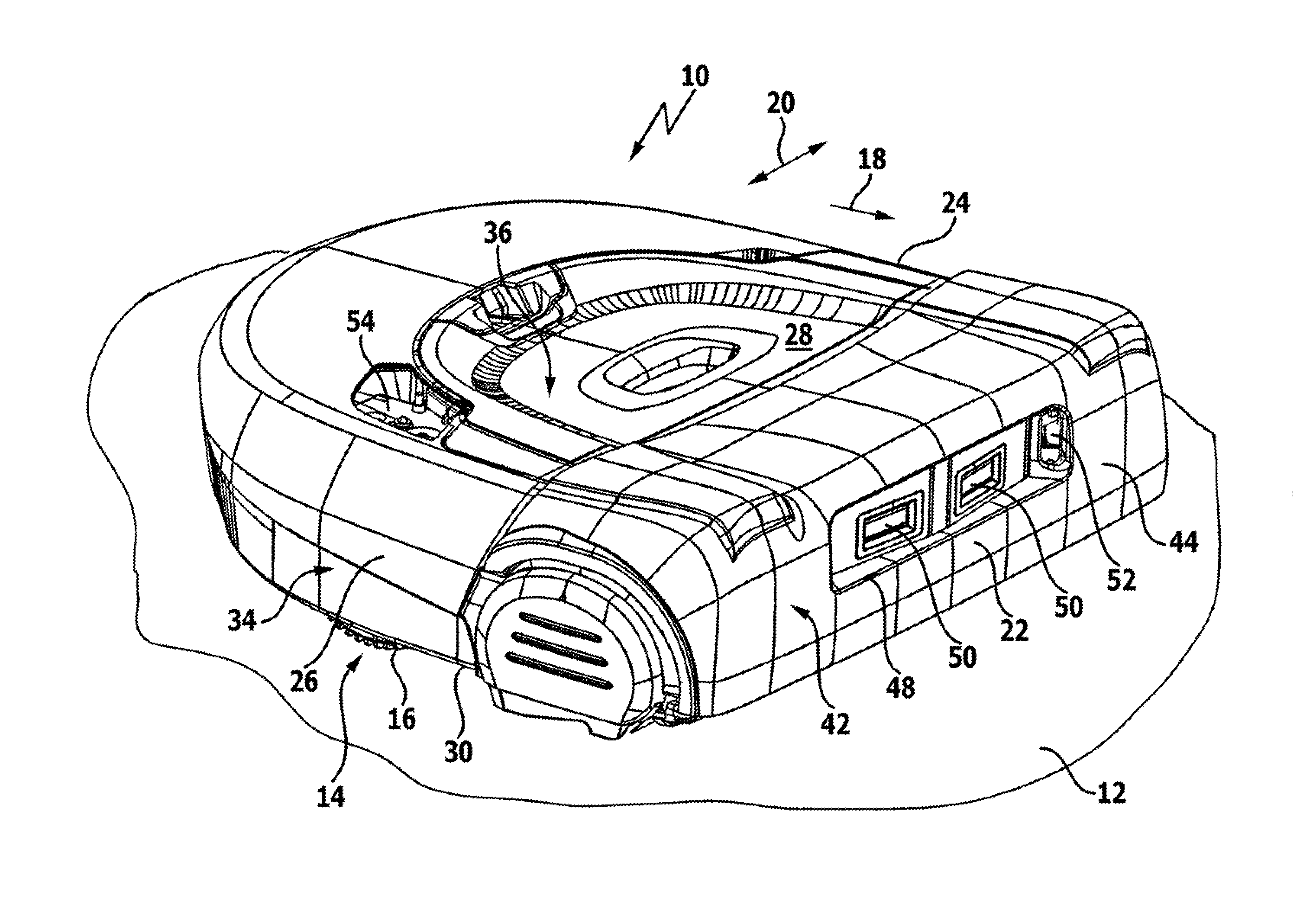 Self-propelled and self-steering floor cleaning appliance