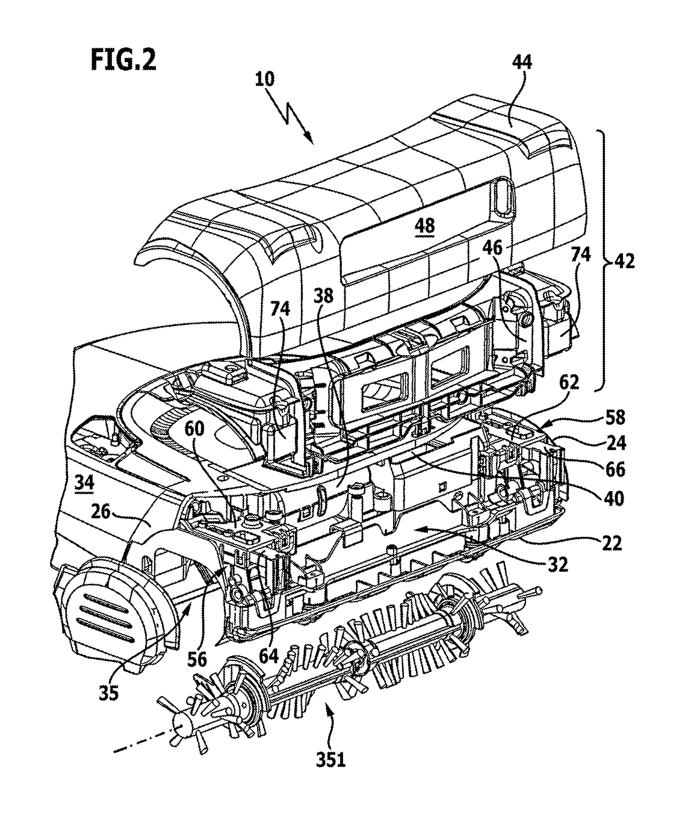 Self-propelled and self-steering floor cleaning appliance