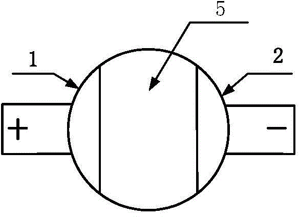 Bipolar electrode device for electric spark hole machining for insulating ceramic material