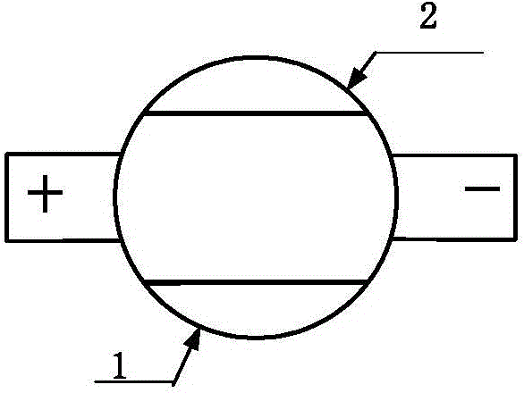 Bipolar electrode device for electric spark hole machining for insulating ceramic material