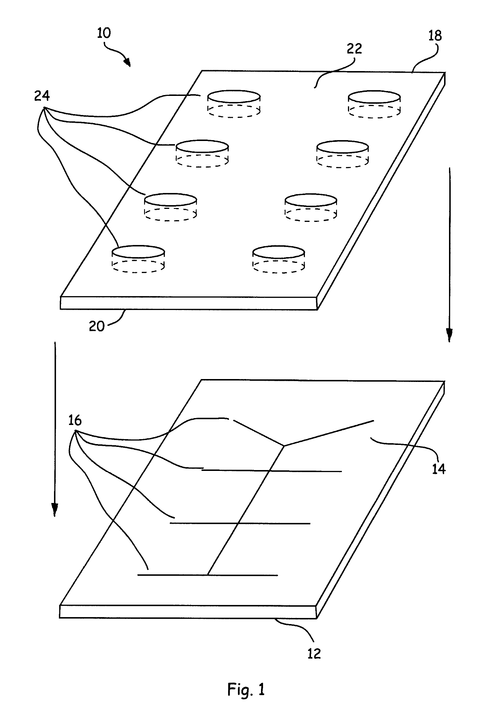 Microfluidic device with controlled substrate conductivity