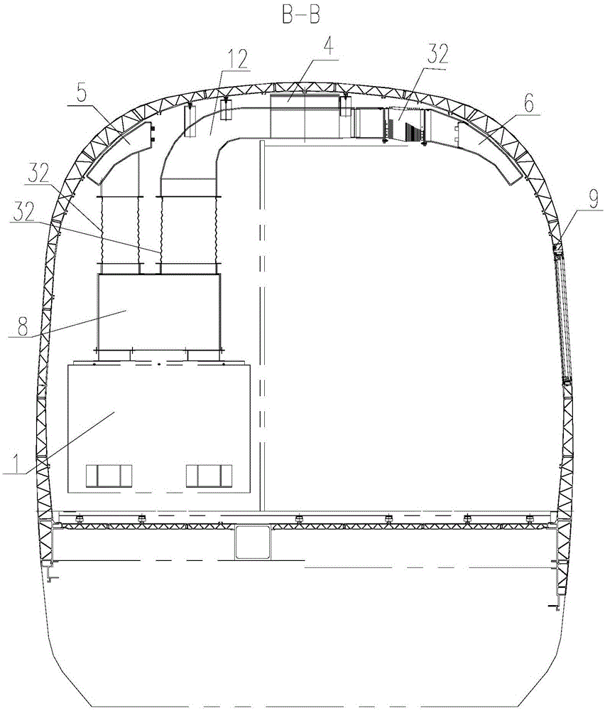 High-speed EMU air-conditioning duct system